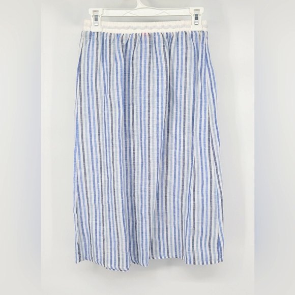 100% Linen Sita Murt Stripe Knee Length Skirt Size 38(4) NWT Retail $200 - Picture 4 of 10